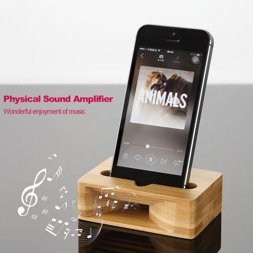 Bamboo Mobile Phone Holder Physical Sound Reinforcement