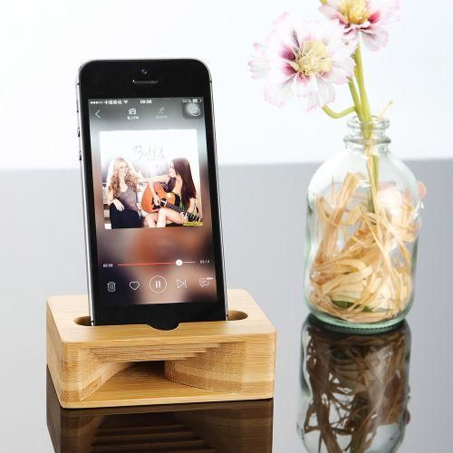 Bamboo Mobile Phone Holder Physical Sound Reinforcement