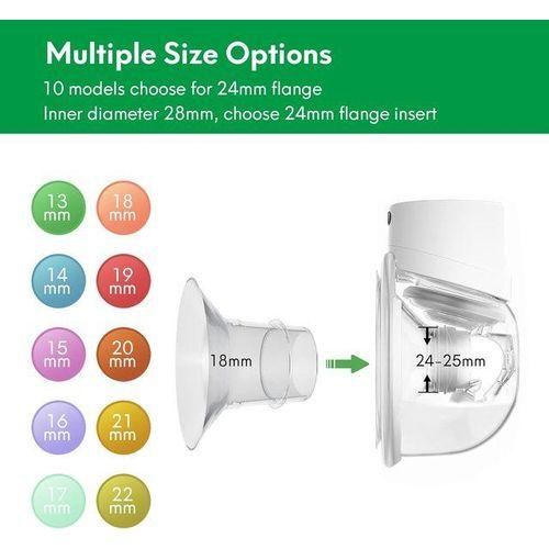 Flange Inserts 13151718192021mm Compatible with Momcozy S12 Pro S9 M5 Etc 24mm Wearable Breast Pump 24mm ShieldFlange