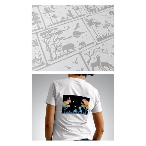 Multi-functional A4 Drawing Stencils Lanscape Mountain River