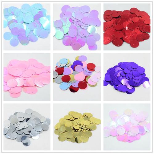 10g/130 Pcs Loose Sequins Round  Paillettes For Blue