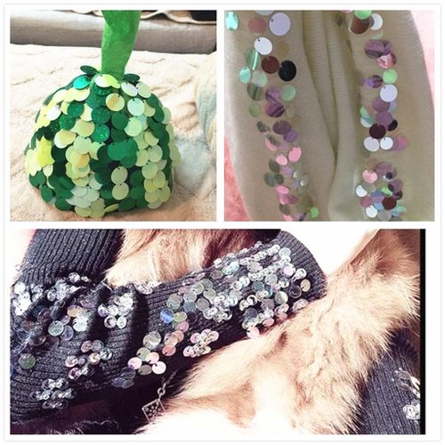 10g/130 Pcs Loose Sequins Round  Paillettes For Blue