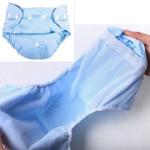 Good Quality Non-Leaking Kids Washable Reusable Waterproof Pocket Nappy Cloth Diaper Cover Blue