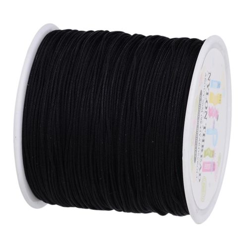 90m/roll Macrame Cord Nylon Cord Briaded String Black