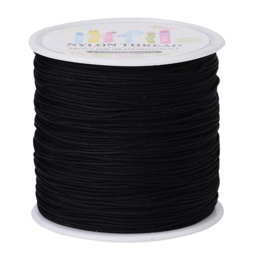 90m/roll Macrame Cord Nylon Cord Briaded String Black