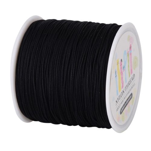 90m/roll Macrame Cord Nylon Cord Briaded String Black