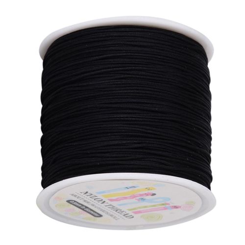90m/roll Macrame Cord Nylon Cord Briaded String Black
