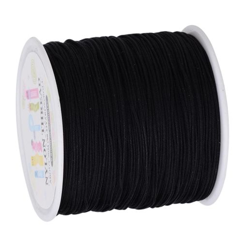 90m/roll Macrame Cord Nylon Cord Briaded String Black