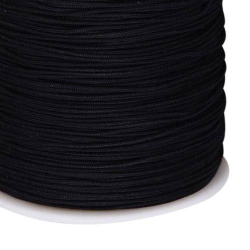90m/roll Macrame Cord Nylon Cord Briaded String Black
