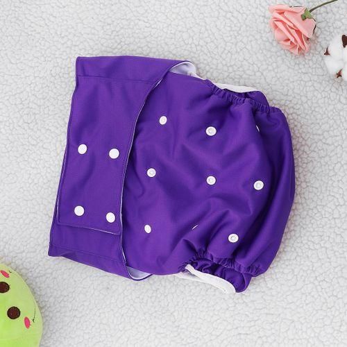 Adult Washable Cloth Diaper Adjustable Reusable Ultra Absorbent Incontinence Pan Purple