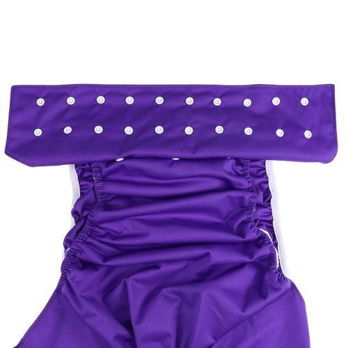 Adult Washable Cloth Diaper Adjustable Reusable Ultra Absorbent Incontinence Pan Purple