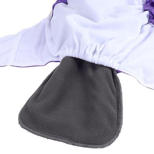 Adult Washable Cloth Diaper Adjustable Reusable Ultra Absorbent Incontinence Pan Purple