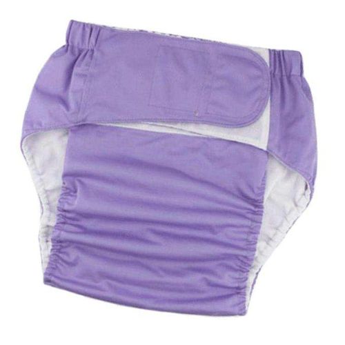 Adult Cloth Diaper Nappy Reusable Washable For Men Women L Purple
