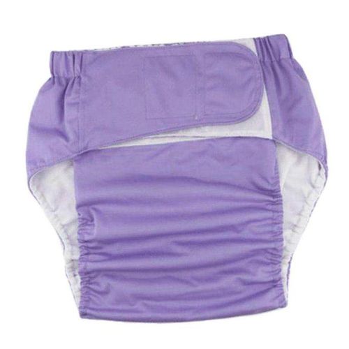 Adult Cloth Diaper Nappy Reusable Washable For Men Women L Purple