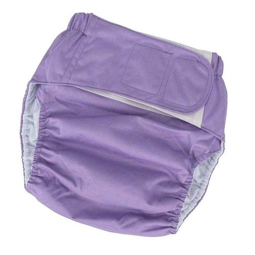 Adult Cloth Diaper Nappy Reusable Washable For Men Women L Purple