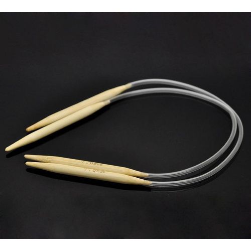 Carbonized Bamboo Circular Knitting Transparent Crochet Hooks 40/50/80cm Long For Knitting Sweater Sewing Tools