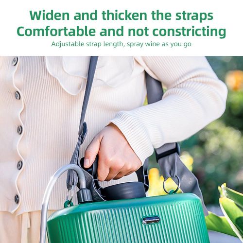 Battery Powered Garden Sprayer 1.32 Gallon / 5L Electric Sprayer with USB Rechargeable Handle Portable Garden Sprayer with Telescopic Wand / 2 Mist Spray Lance / Adjustable Shoulder Strap NO5114