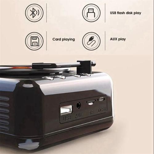 MANOVO Vinyl Record Player Speaker USB Bluetooth V5.0 Ster