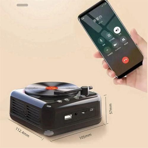 MANOVO Vinyl Record Player Speaker USB Bluetooth V5.0 Ster
