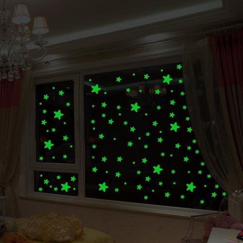 4 Set Of 3 Stickers Luminous Decoration Cute Wall Sticker