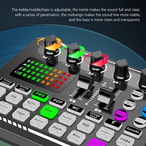 F998 Studio Record Sound Kit with Cable Phone Computer Live Voice Mixer Set