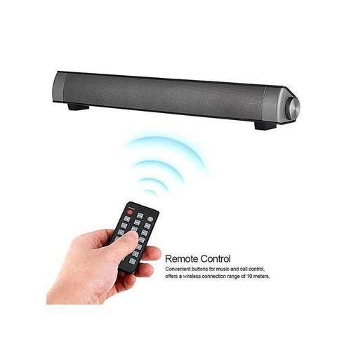 Wireless Bluetooth Soundbar Subwoofer Stereo Speaker Home Theater Music Player With Remote Control HandsFree TF Card Slot AUXIN Grey HTS