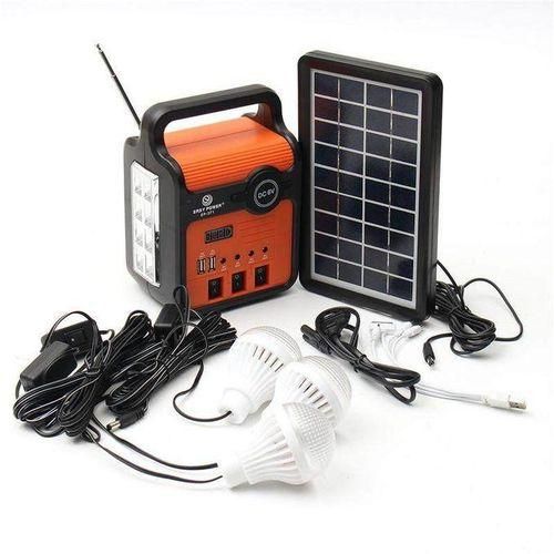 220V Solar System Home With Radio MP3 Solar Flashlight 3 LED Bulb