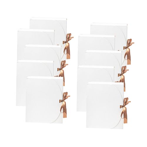 10x Gift Boxes Sweets Paper Boxes For 31cmx25cmx8cm White