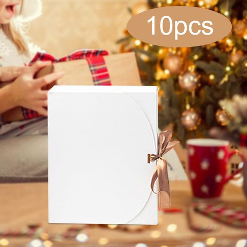 10x Gift Boxes Sweets Paper Boxes For 31cmx25cmx8cm White