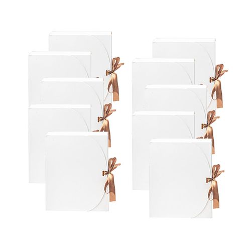 10x Gift Boxes Sweets Paper Boxes For 31cmx25cmx8cm White