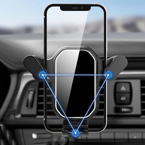 Gravity Car Cell Phone Holder For Land Rover Discovery 2 3 4 LR3 LR4 Sport GPS Stand Air Vent Clip Mount Accessories-Mirror Black_Orange