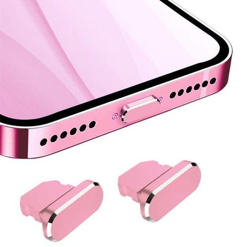 2 PCS Aluminum Alloy Anti Dust Plug Mobile Accessories Lightning Port Cover for 14 13 12 Mini 11 Pro Max Plus AirPod