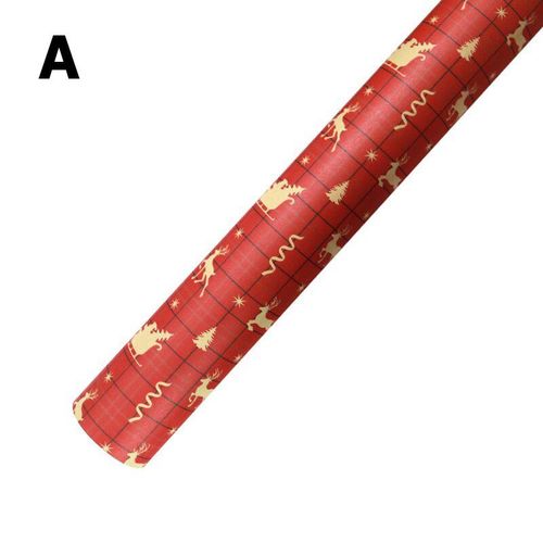 Christmas Wrapping Paper Red White Snowflakes and Reindeer Design for Holiday Party Celebration