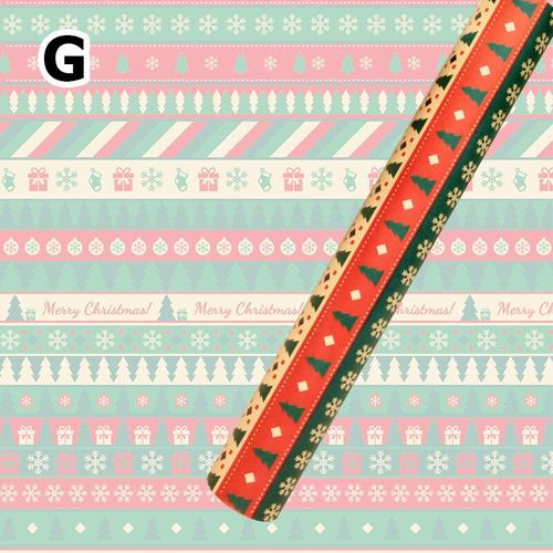 Christmas Wrapping Paper Red White Snowflakes and Reindeer Design for Holiday Party Celebration