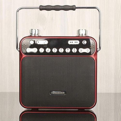 High Power Bluetooth Speaker Megaphone Led Flashlight Fm Radio Usb Tf Aux 3.5mm Mic In Sound Record Function With 2 18650 Batter