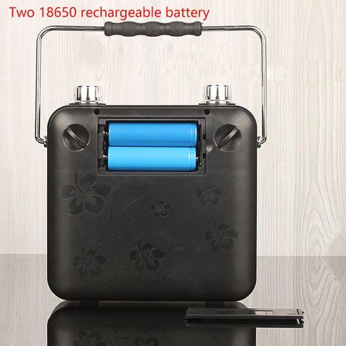 High Power Bluetooth Speaker Megaphone Led Flashlight Fm Radio Usb Tf Aux 3.5mm Mic In Sound Record Function With 2 18650 Batter