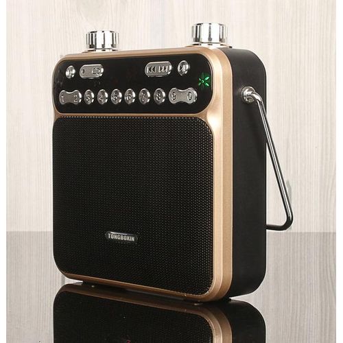 High Power Bluetooth Speaker Megaphone Led Flashlight Fm Radio Usb Tf Aux 3.5mm Mic In Sound Record Function With 2 18650 Batter