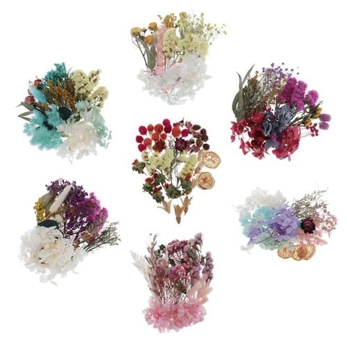 1 Bag Dried Flowers, Dried Flower Herbs For Bath, Soap