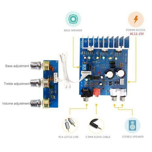 TDA2030 15W15W30W 2.1 Channel Amplifier Audio Board Subwoofer Amplifier BOutput For Speaker DIY Dual AC1215V