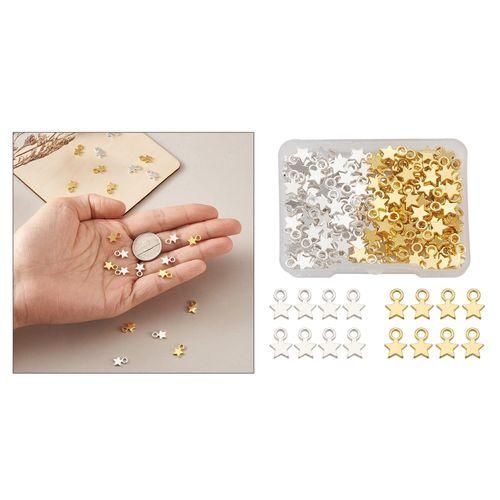 160pcs Star Shaped Pendant Charms DIY Jewelry Bracelet Dream Catcher