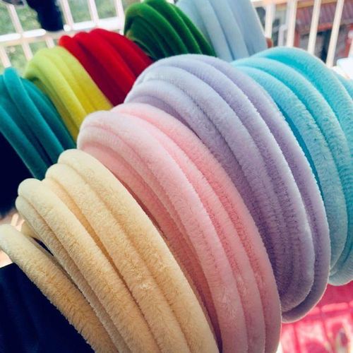 29 Colours 10mm Thick Plush Imitation Velvet Flower Diy Hanbok Velvet Flower Hairpin Hairpin Row Hair Accessories Materia