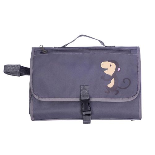 Portable Diaper Changing Pad Clutch Travel Changer Kit Baby And Infant Extra Long Mat New,Monkey NO5111