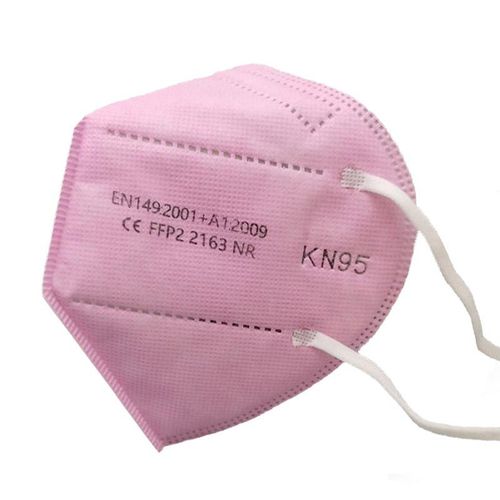 KN95 Disposable Face Masks Soft Touch Material Smooth Surface Cover for Food Processing Security,Pink NO5124