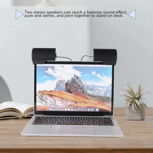 Clip Mini Portable USB Stereo Speaker Soundbar for Notebook