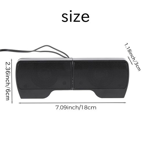 Clip Mini Portable USB Stereo Speaker Soundbar for Notebook