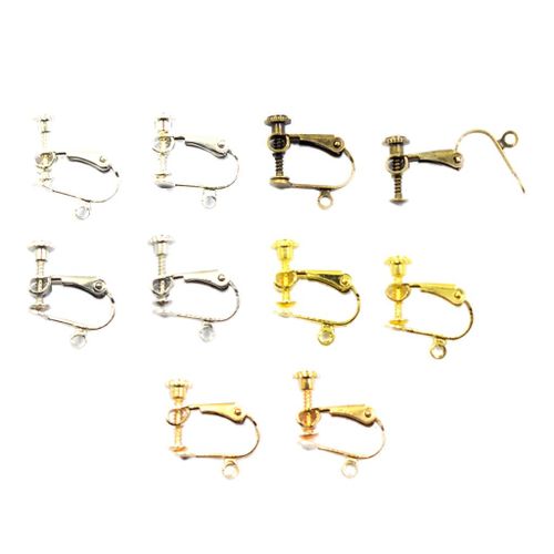 10x Earrings Converter Clamps Non-Pierced Clip On Earring Findings DIY