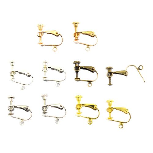 10x Earrings Converter Clamps Non-Pierced Clip On Earring Findings DIY