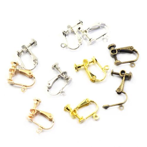 10x Earrings Converter Clamps Non-Pierced Clip On Earring Findings DIY