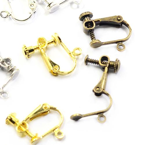 10x Earrings Converter Clamps Non-Pierced Clip On Earring Findings DIY