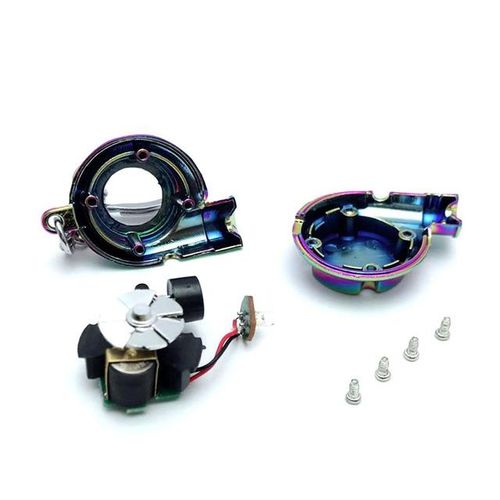 LED Mini Turbo Sound Turbocharger Keychain Spinning Turbine Key Chain Ring Keyring Keyfob Car Keyring Car Interior Accessories-colorful_WHITE